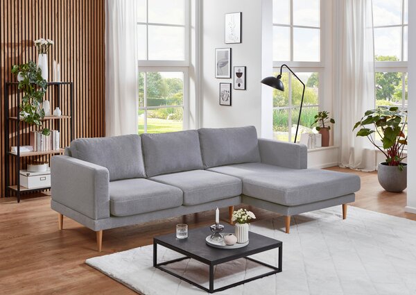 ROHOVÁ SEDAČKA, textil, světle šedá Carryhome - Sedací soupravy, Online Only