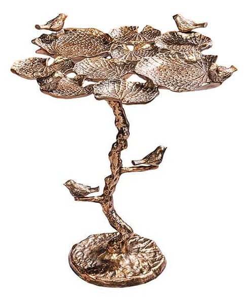 Odkládací stolek WILDLIFE BIRDS 60 CM antik mosaz Nábytek | Doplňkový nábytek | Odkládací stolky