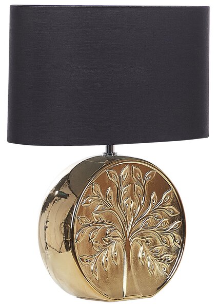 Keramická stolní lampa zlatá KHERLEN