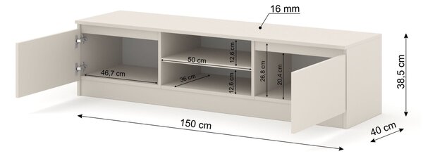 TV skříňka/stolek Maya 150 (kašmír)