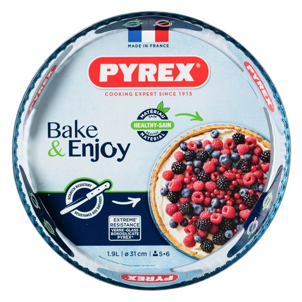 Pyrex Skleněná zapékací forma na koláč 31cm, borosilikát
