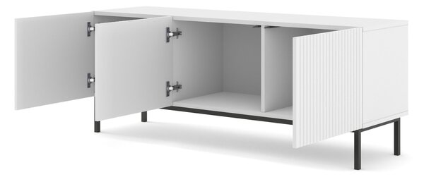TV skříňka/stolek 3D 150 Rowanna (bílá + černá)