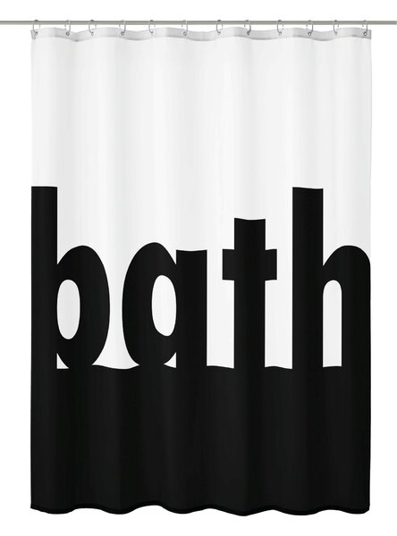 Kleine Wolke Bath sprchový závěs 200x180 cm bílá-černá 5959185305