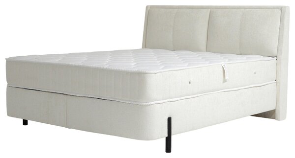POSTEL BOXSPRING, 180/200 cm, bílá Hom`in - Postele s úložným prostorem