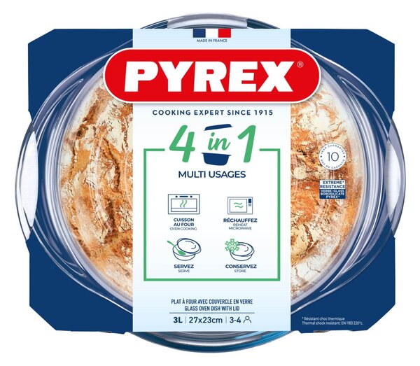 Skleněná zapékací mísa PYREX s víkem 27x23cm/2,3l