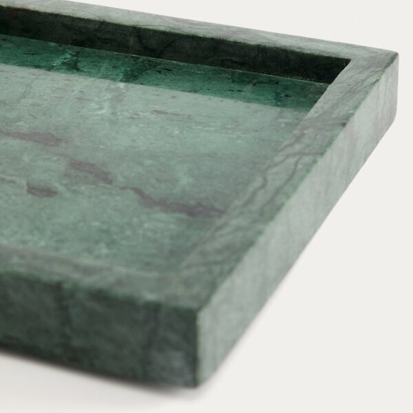 Kave Home Zelený mramorový tác Serela 18 x 18 cm