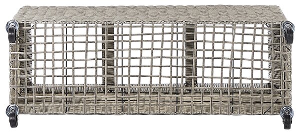 Květináč BELLIS Umělý ratan 82 cm Světle hnědá