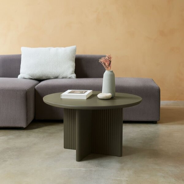 Unique Furniture Zeleno-šedý konferenční stolek Palma 80 cm