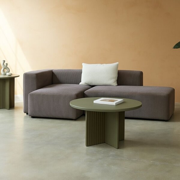 Unique Furniture Zeleno-šedý konferenční stolek Palma 80 cm