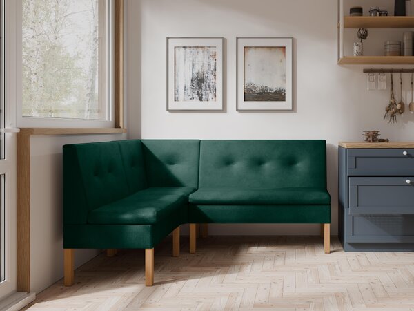 Rohová lavice Paryd 130x170 (tmavě zelená). Akce -10%