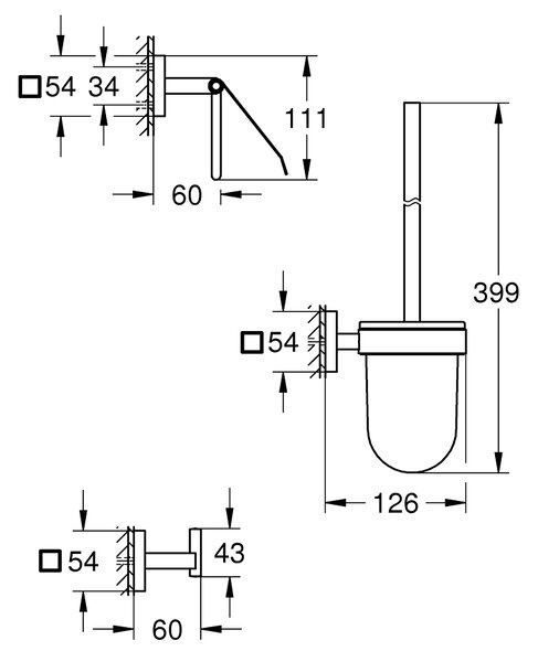 Grohe Start Cube sada příslušenství 3v1 černá 411232430