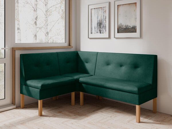 Rohová lavice Paryd 130x170 (tmavě zelená). Akce -10%