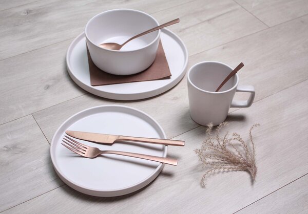 Kitchisimo Keramický jídelní talíř 26cm bílý mat