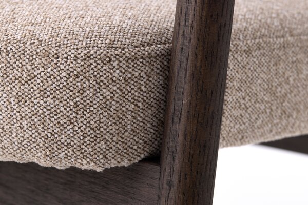 -25 % Dny MOMENTI– Unique Furniture Pískově hnědá jídelní židle Elk s tmavou dubovou podnoží