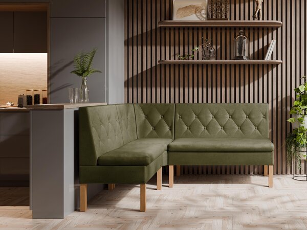 Rohová lavice Pirma 130x170 (olivová). Akce -10%