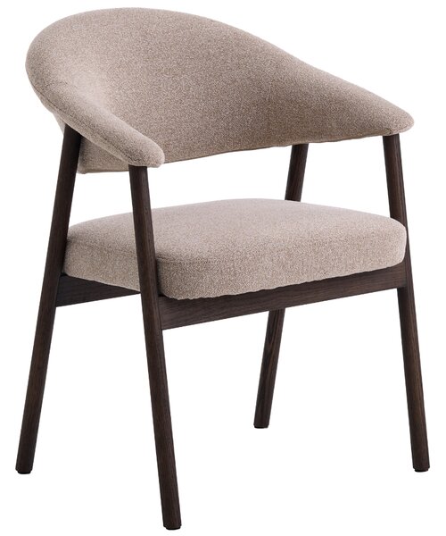 -25 % Dny MOMENTI– Unique Furniture Pískově hnědá jídelní židle Elk s tmavou dubovou podnoží