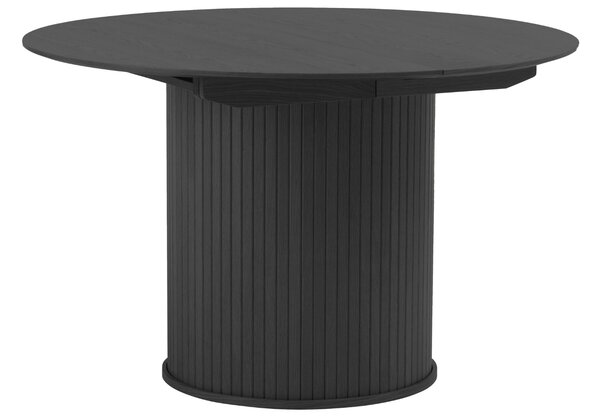 Unique Furniture Černý dubový rozkládací jídelní stůl Nola 120/167 x 120 cm