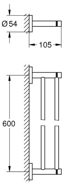 Grohe Start držák na ručníky Brushed Hard Graphite 41203AL0