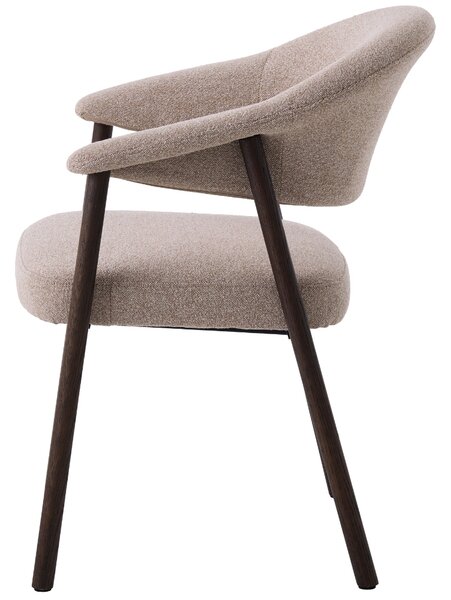 -25 % Dny MOMENTI– Unique Furniture Pískově hnědá jídelní židle Elk s tmavou dubovou podnoží