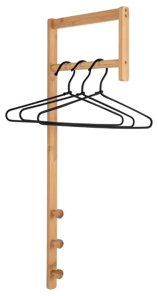 Nordic Living Bambusový nástěnný věšák Trenna