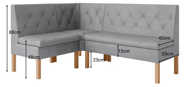 Rohová lavice Pirma 130x170 (olivová). Akce -10%