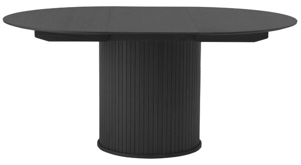 Unique Furniture Černý dubový rozkládací jídelní stůl Nola 120/167 x 120 cm