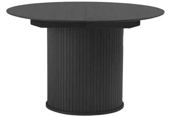 Unique Furniture Černý dubový rozkládací jídelní stůl Nola 120/167 x 120 cm