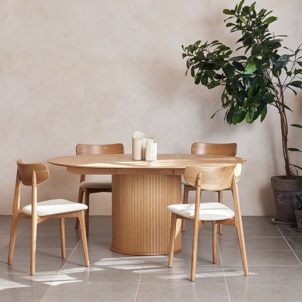 Unique Furniture Dubový rozkládací jídelní stůl Nola 120/167 x 120 cm