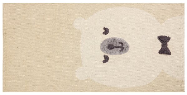 Dětský koberec SIMAU Béžová 80 x 150 cm Bavlna