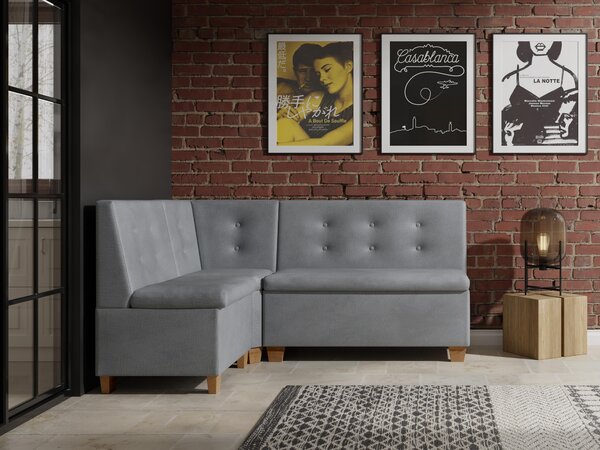 Rohová lavice Bolio 130x170 (šedá). Akce -20%