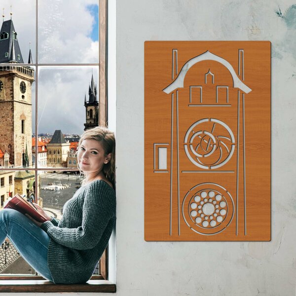 DUBLEZ | Dřevěný obraz - Orloj, Praha | Obraz