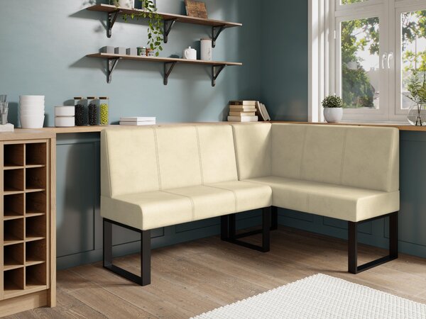 Rohová lavice Bernio 130x170 (krémová) (P). Akce -20%