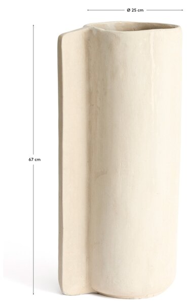 Kave Home Béžová váza Mireni 67 cm