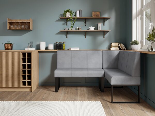 Rohová lavice Bernio 130x170 (šedá) (P). Akce -20%