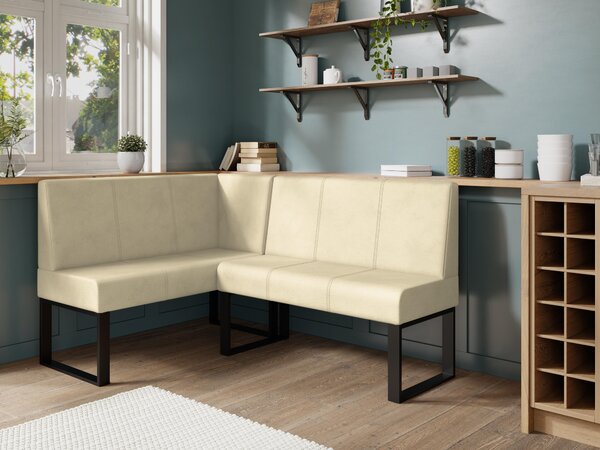 Rohová lavice Bernio 130x170 (krémová) (L). Akce -20%