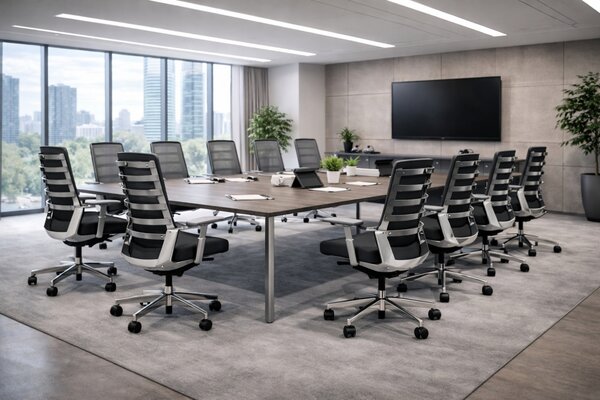 Office 360 Černá látková kancelářská židle Spin S