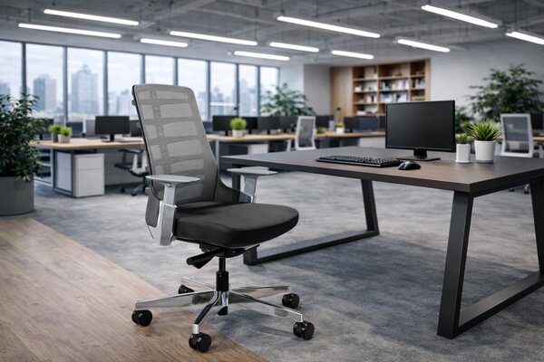 Office 360 Černá látková kancelářská židle Spin S