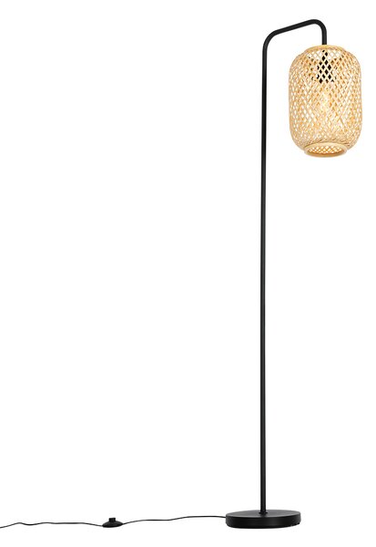 Chytrá stojací lampa bambusová vč. WiFi ST64 - Yvonne