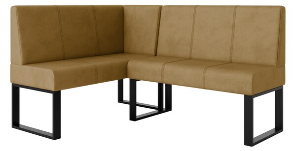 Rohová lavice Bernio 130x170 (hořčičná) (L). Akce -20%