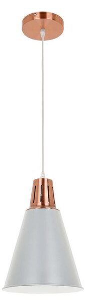 Klausen KL 6238 - Lustr na lanku SHADE 1xE27/15W/230V měděná/šedá
