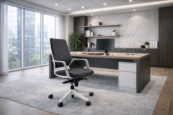 Office 360 Černá látková kancelářská židle Apollon