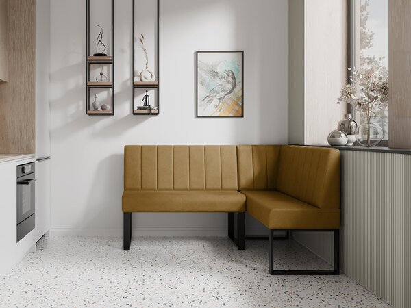 Rohová lavice Mondeo 130x170 (hořčičná) (P). Akce -20%