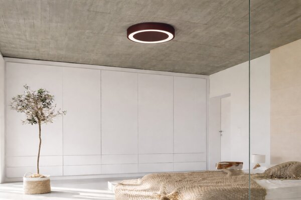 Hnědé kovové stropní LED světlo Nova Luce Nodi 45 cm