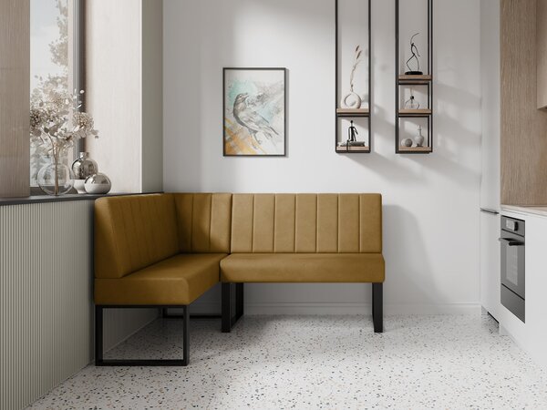 Rohová lavice Mondeo 130x170 (hořčičná) (L). Akce -20%