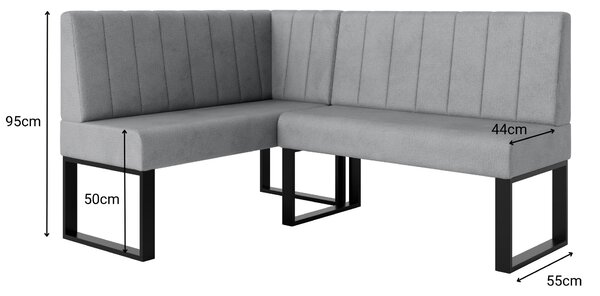 Rohová lavice Mondeo 130x170 (krémová) (L). Akce -20%