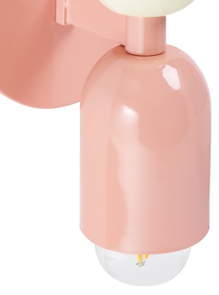 Sada 2 nástěnných lamp TOPI Pastelově růžová Kov