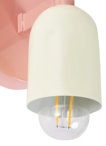 Sada 2 nástěnných lamp TOPI Pastelově růžová Kov