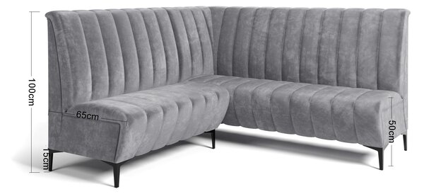 Rohová lavice Romero 130x170 (šedá) (L). Akce -21%