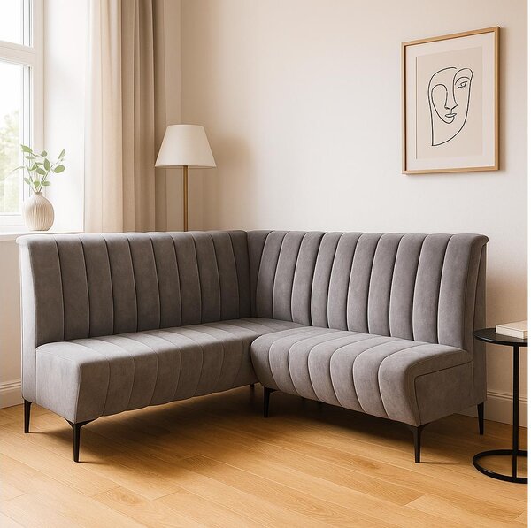 Rohová lavice Romero 130x170 (šedá) (P). Akce -21%
