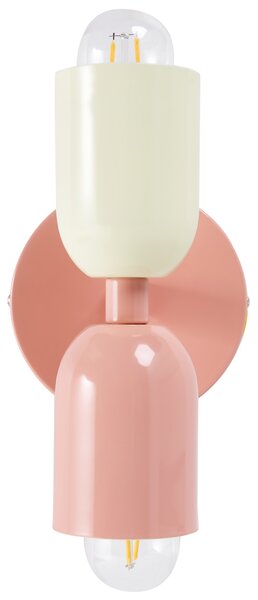 Sada 2 nástěnných lamp TOPI Pastelově růžová Kov